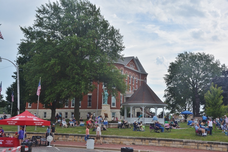 lawn-covered with people